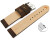 Bracelet montre échange rapide cuir de chameau brun foncé couture orange 18mm 20mm 22mm 24mm