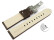 Bracelet montre échange rapide boucle déployante cuir brun foncé Miami sans rembourrage 20mm 22mm 24mm