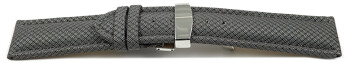 Bracelet montre échange rapide boucle déployante rembourré matériau high-tech gris clair 18mm 20mm 22mm 24mm