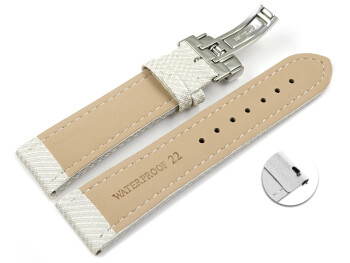 Bracelet montre échange rapide boucle déployante rembourré matériau high-tech blanc 18mm 20mm 22mm 24mm