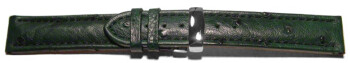 Bracelet de montre échange rapide Autruche véritable vert foncé 18mm 20mm 22mm 24mm