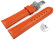Bracelet de montre échange rapide déployante cuir de veau lisse orange 18mm 20mm 22mm 24mm