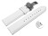 Bracelet montre échange rapide déployante cuir de veau sans rembourrage souple blanc 18mm 20mm 22mm 24mm