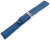 Bracelet montre déployante cuir lisse rembourré bleu wN 18mm 20mm 22mm 24mm