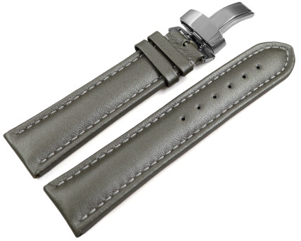 Bracelet montre déployante cuir lisse...