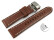Bracelet montre échange rapide boucle papillon cuir marron clair Miami sans rembourrage 20mm 22mm 24mm 26mm