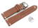 Bracelet montre échange rapide cuir Modèle  Rustique marron Boucle papillon 18mm 20mm 22mm 24mm