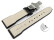 Bracelet montre échange rapide-boucle dépl.papillon cuir de boeuf à  ivets noir 20mm 22mm 24mm