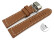 Boucle déployante papillon-bracelet de montre échange rapide cuir marron clair 18mm 20mm 22mm 24mm