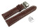 Bracelet montre échange rapide déployante papillon rembourrage épais croco marron foncé 18mm 20mm 22mm 24mm