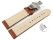 Bracelet montre échange rapide déployante papillon cuir de veau marron clair 18mm 20mm 22mm 24mm 26mm 28mm