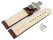 Bracelet montre échange rapide déployante papillon cuir de veau marron foncé 18mm 20mm 22mm 24mm 26mm 28mm