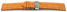 Bracelet montre échange rapide déployante papillon cuir grain croco orange 18mm 20mm 22mm 24mm 26mm 28mm