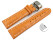 Bracelet montre échange rapide déployante papillon cuir grain croco orange 18mm 20mm 22mm 24mm 26mm 28mm