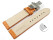 Bracelet montre échange rapide déployante papillon cuir grain croco orange 18mm 20mm 22mm 24mm 26mm 28mm