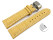 Bracelet montre échange rapide déployante papillon cuir grain croco jaune 18mm 20mm 22mm 24mm 26mm 28mm