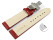 Bracelet montre échange rapide déployante papillon cuir grain croco rouge 18mm 20mm 22mm 24mm 26mm 28mm