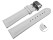 Bracelet montre échange rapide déployante papillon cuir grain croco blanc 18mm 20mm 22mm 24mm 26mm 28mm