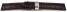 Bracelet montre échange rapide à déployante papillon cuir noir couture rouge 18mm 20mm 22mm 24mm 26mm 28mm