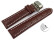 XL Bracelet montre échange rapide déployante papillon cuir grain croco marron 18mm 20mm 22mm 24mm 26mm 28mm