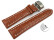 XL  Bracelet montre échange rapide déployante papillon cuir grain croco marron clair 18mm 20mm 22mm 24mm