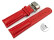 Bracelet montre échange rapide déployante papillon cuir lisse rouge 18mm 20mm 22mm 24mm