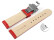 Bracelet montre échange rapide déployante papillon cuir lisse rouge 18mm 20mm 22mm 24mm