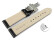 Bracelet montre échange rapide déployante papillon cuir lisse noir 18mm 20mm 22mm 24mm