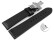 Bracelet montre échange rapide déployante papillon cuir Carbone couture noire 18mm 20mm 22mm 24mm