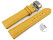 Bracelet montre échange rapide déployante papillon cuir de veau grainé jaune 18mm 20mm 22mm 24mm 26mm 28mm
