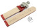Bracelet montre échange rapide déployante papillon cuir Téju rouge 18mm 20mm 22mm 24mm