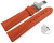 Bracelet montre échange rapide déployante cuir lisse rembourré orange wN 18mm 20mm 22mm 24mm
