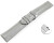 Bracelet montre échange rapide déployante cuir lisse rembourré gris clair wN 18mm 20mm 22mm 24mm