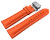 Bracelet montre déployante papillon cuir lisse orange wN 18mm 20mm 22mm 24mm 26mm 28mm