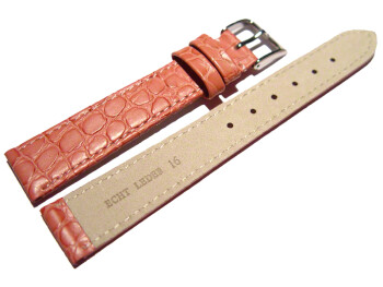 Bracelet montre cuir de veau modèle Safari rose...
