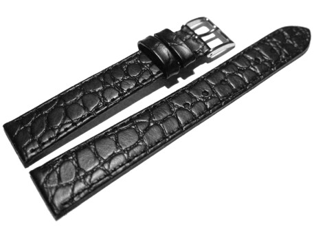 Bracelet montre cuir de veau modèle Safari noir...