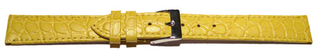 Bracelet montre cuir de veau modèle Safari jaune 12mm 14mm 16mm 18mm 20mm 22mm