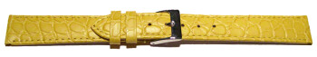 Bracelet montre cuir de veau modèle Safari jaune...