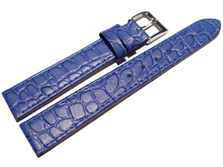 Bracelet montre cuir de veau modèle Safari bleu...
