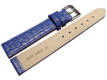 Bracelet montre cuir de veau modèle Safari bleu...