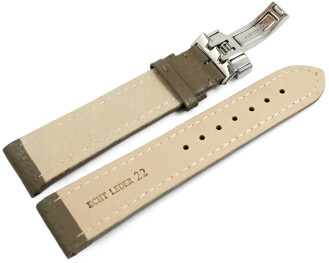 Bracelet de montre cuir de veau grainé Taupe TiT 18mm 20mm 22mm 24mm