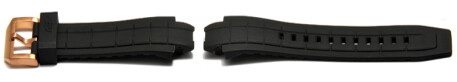 Bracelet de montre Casio pour  EFX-700, EFX-500, résine, noire