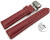 Bracelet montre échange rapide papillon cuir grainé bordeaux 18mm 20mm 22mm 24mm 26mm 28mm