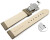 Bracelet montre échange rapide papillon cuir grainé Taupe 18mm 20mm 22mm 24mm 26mm 28mm