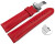 Bracelet montre échange rapide VEGAN fermoir déployant grain rouge rembourré 18mm 20mm 22mm 24mm