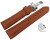 Bracelet montre échange rapide VEGAN fermoir déployant grain brun clair rembourré 18mm 20mm 22mm 24mm