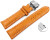 Bracelet montre échange rapide déployante papillon rembourrage épais croco orange 18mm 20mm 22mm 24mm