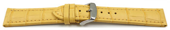 Bracelet montre cuir de veau grain croco jaune TiT 18mm 20mm 22mm 24mm 26mm 28mm