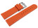 Bracelet de montre - dessin perforé - cuir de veau - orange