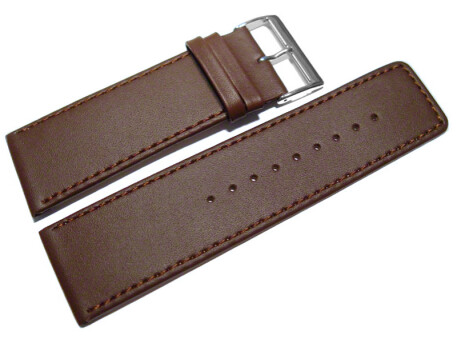 Bracelet de montre cuir de veau lisse marron 30mm 32mm...